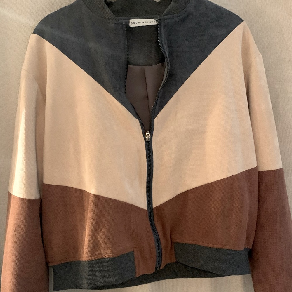 Suede bomber jacket
